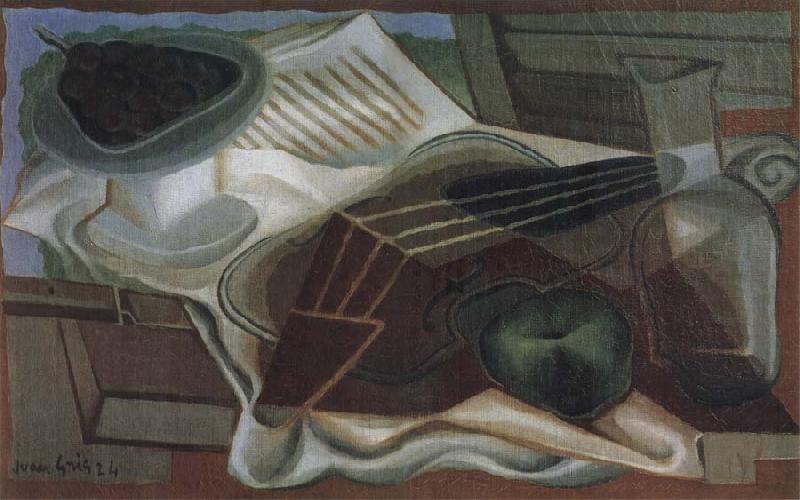 Juan Gris Guitar and fruit dish